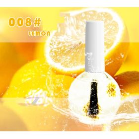 Nail Beauty Dried Flowers Nutrition Nail Treatment Oil Anti-agnail Nail Edge Moisturizing Nail Base Coat Natural Dried Flower Nutrient Solution (Option: 008 Lemon-15ML)