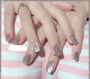 Milk Tea Crystal Stone Cat Eye Nail Polish (Option: W-10ML)