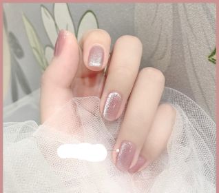 Milk Tea Crystal Stone Cat Eye Nail Polish (Option: C-10ML)