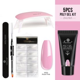 Quick Extension Gel Crystal Gel Nail Set (Option: Rose Pink)