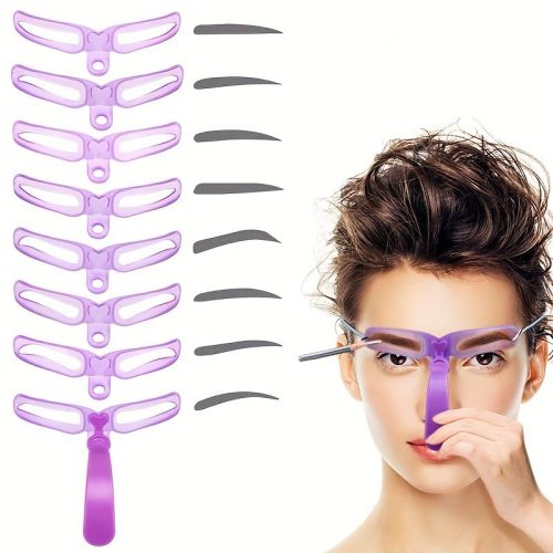 8pcs Eyebrow Stencils, Eyebrow Shaping Kit, Eyebrow Template, 8 Styles Reusable Eyebrow Stencil With Handle 8pcs Eyebrow Stencils, Eyebrow Shaping Kit, Eyebrow Template, 8 Styles Reusable Eyebrow Stencil With Handle