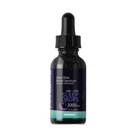 CBD + CBN Sleep Tinctures (Broad Spectrum CBD) (Strength & Flavor: 3000mg Peppermint)